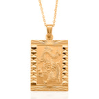 GOLD LOOKS - Drachen Halskette, Nickelfreies Messing, ca. 50 cm + 5 cm Extender, ca. 15,50g
