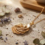 GOLD LOOKS - Pfau Halskette, Nickelfreies Messing, ca. 50 cm + 5 cm Extender, ca. 9,50g