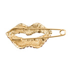 Roter Kristall Brosche Antikes Gold