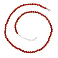 Rote Jade 45+5cm Halskette - 80 ct.