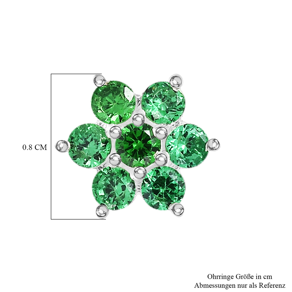 Lustro Stella Grüner Zirkonia Ohrringe 925 Silber