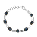 D'Joy AAA Labradorit Armband ca. 19 cm 925 Silber Rhodiniert ca. 13.90 ct