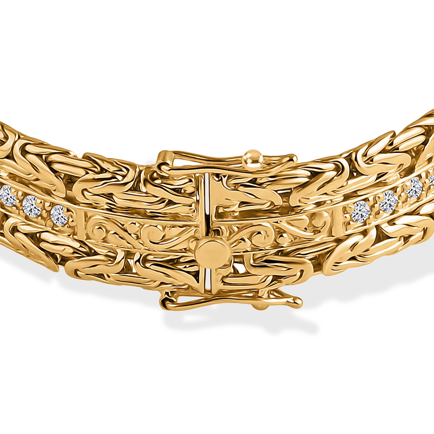 LUXURIANT DIAMOND - Lab Grown Diamant SI-GH Armreif ca. 19 cm 925 Silber 916 Gelbgold Vermeil ca. 2,50 ct.