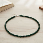 D'Joy Natürlicher Olmek Jadeit Halskette ca. 45 cm + 5 cm Extender, 925 Silber rhodiniert ca. 120,00 ct.