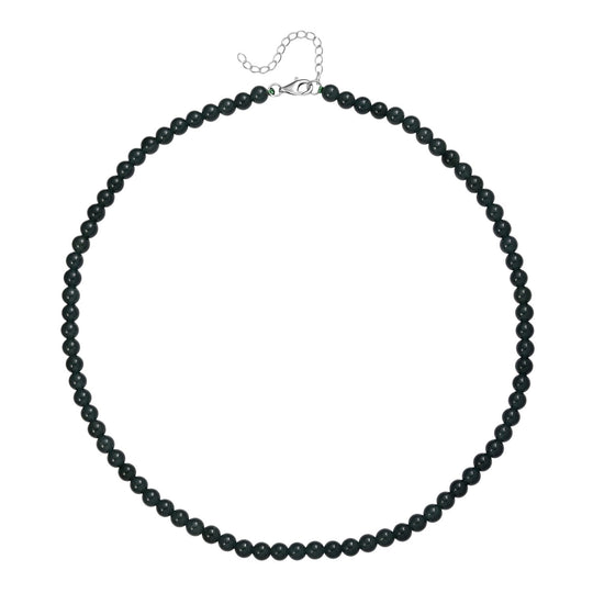 D'Joy Natürlicher Olmek Jadeit Halskette ca. 45 cm + 5 cm Extender, 925 Silber rhodiniert ca. 120,00 ct.