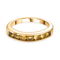 D'Joy AA Gelber Saphir Ring 925 Silber 750 Gelb Vergoldet (Größe 17.00) ca. 0,98 ct