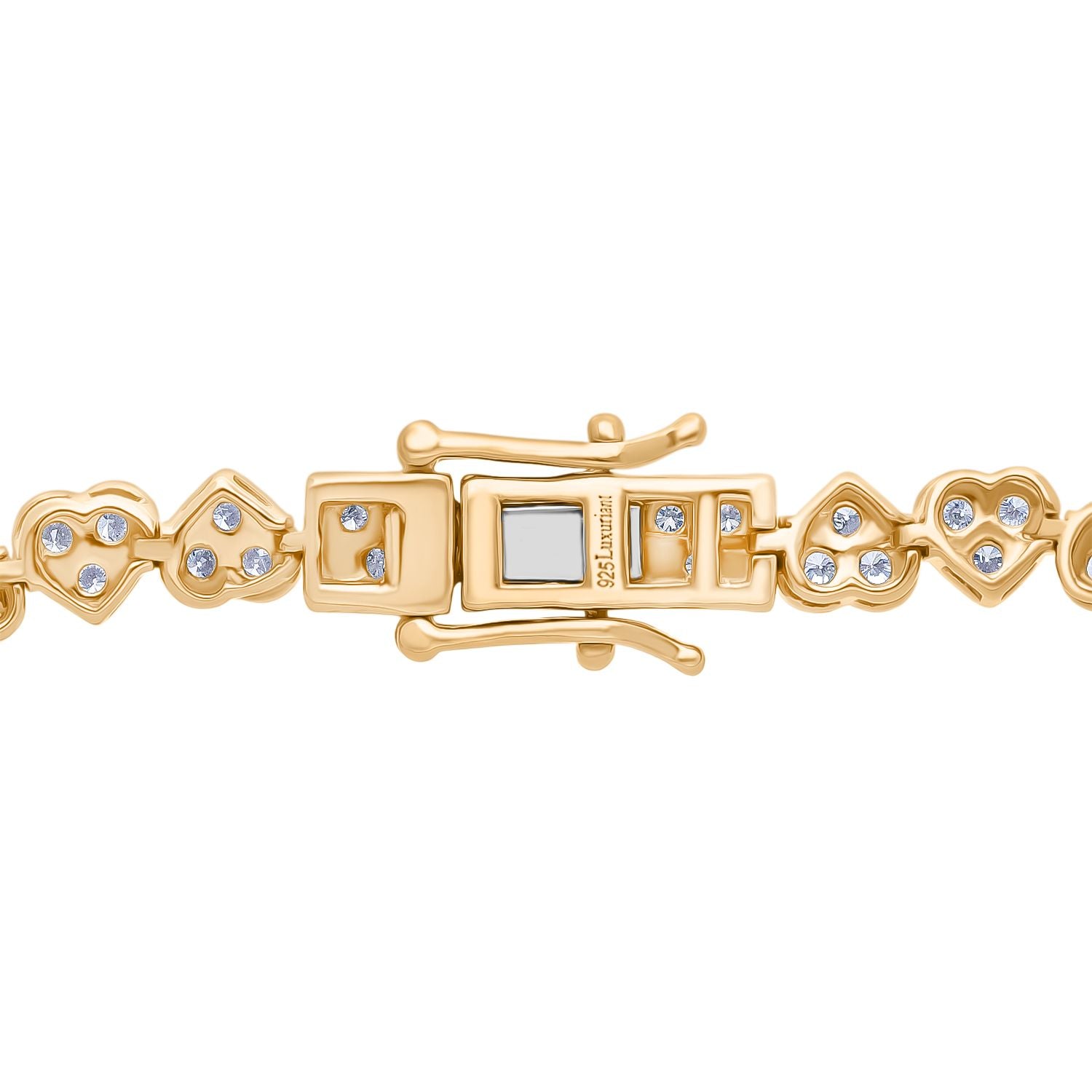 LUXURIANT DIAMOND - Lab Grown Diamant SI-GH SGL zertifiziert Armband ca. 19 cm 925 Silber 750 Gelbgold Vermeil ca. 3,00 ct.