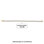 LUXURIANT DIAMOND - Lab Grown Diamant SI-GH SGL zertifiziert Armband ca. 19 cm 925 Silber 750 Gelbgold Vermeil ca. 3,00 ct.