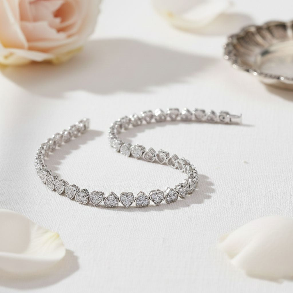 LUXURIANT DIAMOND - Lab Grown Diamant SI-GH SGL zertifiziert Armband ca. 19 cm 925 Silber rhodiniert ca. 3,00 ct.