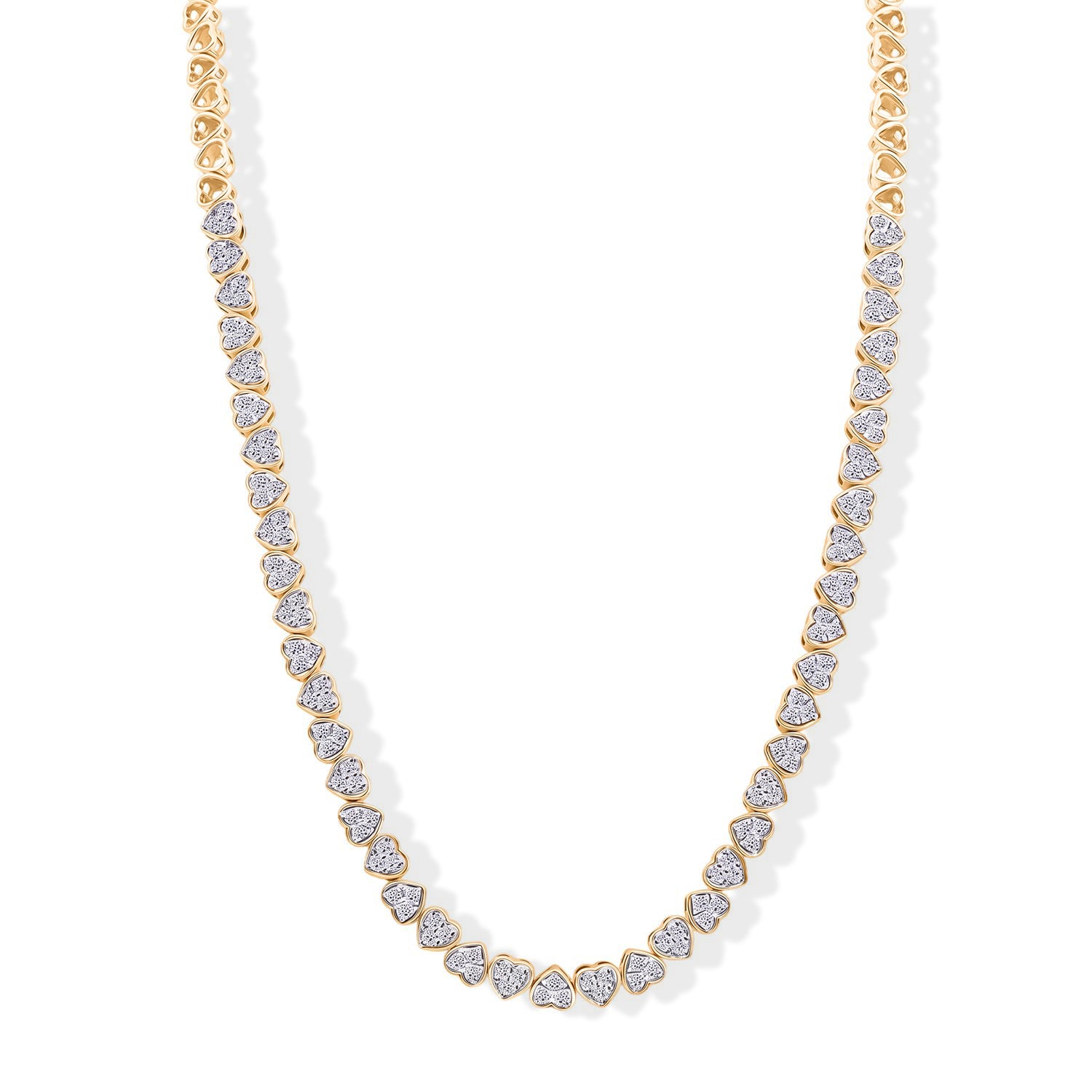 LUXURIANT DIAMOND - Lab Grown Diamant SI-GH SGL zertifiziert Halskette ca. 45 cm 925 Silber 750 Gelbgold Vermeil ca. 3,00 ct.