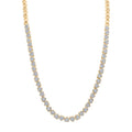 LUXURIANT DIAMOND - Lab Grown Diamant SI-GH SGL zertifiziert Halskette ca. 45 cm 925 Silber 750 Gelbgold Vermeil ca. 3,00 ct.