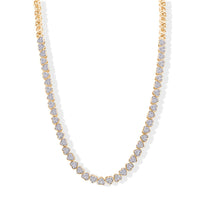 LUXURIANT DIAMOND - Lab Grown Diamant SI-GH SGL zertifiziert Halskette ca. 45 cm 925 Silber 750 Gelbgold Vermeil ca. 3,00 ct.