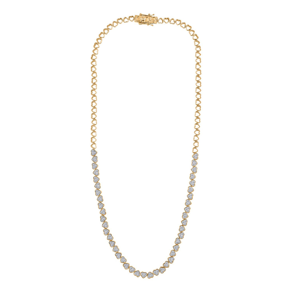 LUXURIANT DIAMOND - Lab Grown Diamant SI-GH SGL zertifiziert Halskette ca. 45 cm 925 Silber 750 Gelbgold Vermeil ca. 3,00 ct.