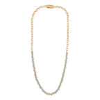 LUXURIANT DIAMOND - Lab Grown Diamant SI-GH SGL zertifiziert Halskette ca. 45 cm 925 Silber 750 Gelbgold Vermeil ca. 3,00 ct.