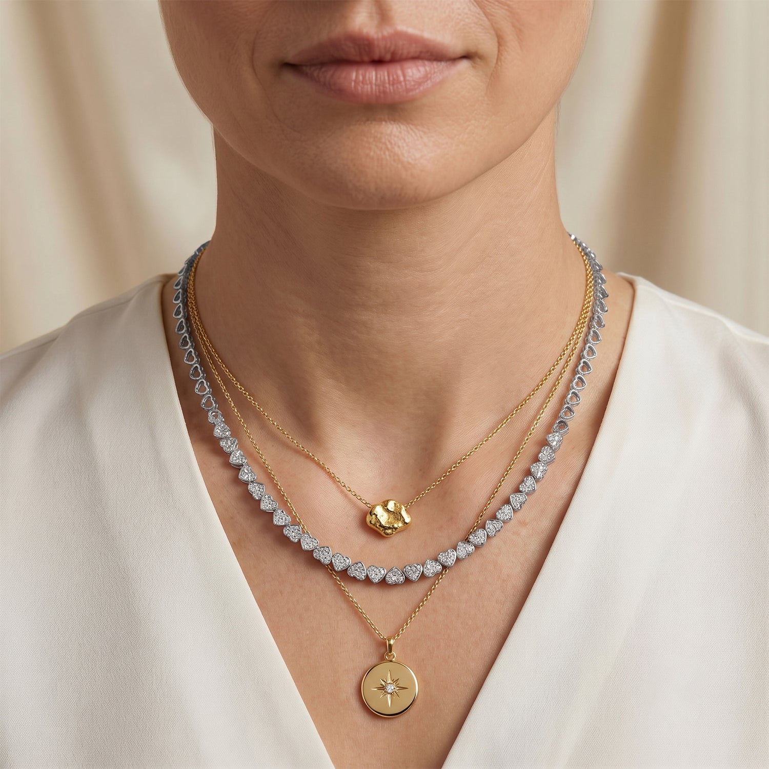 LUXURIANT DIAMOND - Lab Grown Diamant SI-GH SGL zertifiziert Halskette ca. 45 cm 925 Silber rhodiniert ca. 3,00 ct.