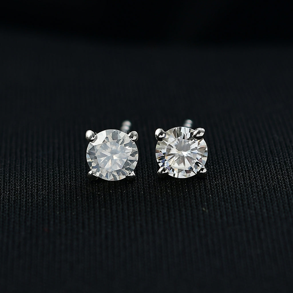 Moissanit Ohrringe 925 Silber rhodiniert ca. 0,86 ct.