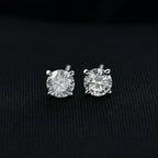 Moissanit Ohrringe 925 Silber rhodiniert ca. 0,86 ct.