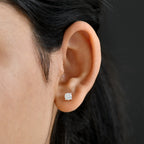 Moissanit Ohrringe 925 Silber rhodiniert ca. 0,86 ct.