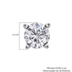 Moissanit Ohrringe 925 Silber rhodiniert ca. 0,86 ct.