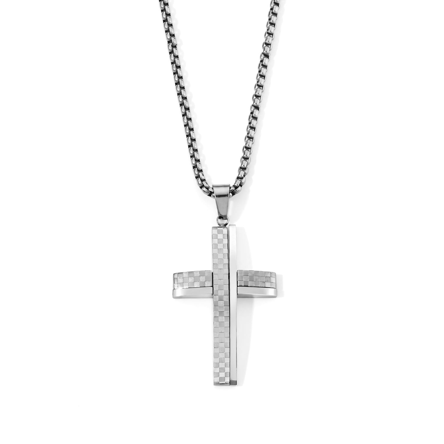 Kreuz Halskette 316L Edelstahl ca. 59.5 cm ca. 21,00g