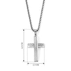Kreuz Halskette 316L Edelstahl ca. 59.5 cm ca. 21,00g