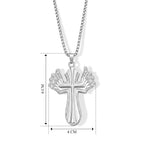 Kreuz Anhänger mit Kette ca. 59.5 cm, 316L Edelstahl ca. 27,50g