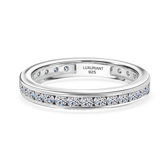 LUXURIANT DIAMOND - Lab Grown Diamant VS-EF SGL zertifiziert Ring 925 Silber rhodiniert (Größe 17.00) ca. 1.00 ct