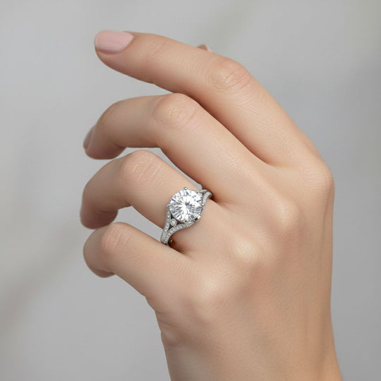 Weißer Zirkonia Ring Nickelfreies Messing rhodiniert (Größe 16.00)