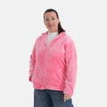 LA MAREY Jacke aus Samt mit Reißverschluss, Größe S/M, Rosa