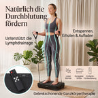 LIVMORE Vibrationsplatte Fitnessgerät, 9 Programme, 99 Geschwindigkeitsstufen, Bluetooth mit Lautsprecher, Fernbedienung, 53 x 34 x 11 cm, Weiß
