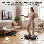 LIVMORE Vibrationsplatte Fitnessgerät, 9 Programme, 99 Geschwindigkeitsstufen, Bluetooth mit Lautsprecher, Fernbedienung, 53 x 34 x 11 cm, Weiß