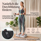 LIVMORE Vibrationsplatte Fitnessgerät, 9 Programme, 99 Geschwindigkeitsstufen, Bluetooth mit Lautsprecher, Fernbedienung, 53 x 34 x 11 cm, Weiß