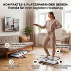LIVMORE Vibrationsplatte Fitnessgerät, 9 Programme, 99 Geschwindigkeitsstufen, Bluetooth mit Lautsprecher, Fernbedienung, 53 x 34 x 11 cm, Weiß