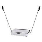 LIVMORE Vibrationsplatte Fitnessgerät, 9 Programme, 99 Geschwindigkeitsstufen, Bluetooth mit Lautsprecher, Fernbedienung, 53 x 34 x 11 cm, Weiß