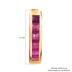 D'Joy AA Burmesischer Rubin Ohrringe 925 Silber 750 Gelb Vergoldet ca. 0,88 ct.