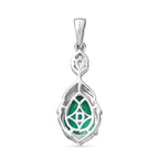 D'Joy Pfau Quarz Triplette, Blauer Apatit Anhänger 925 Silber rhodiniert ca. 3.48 ct