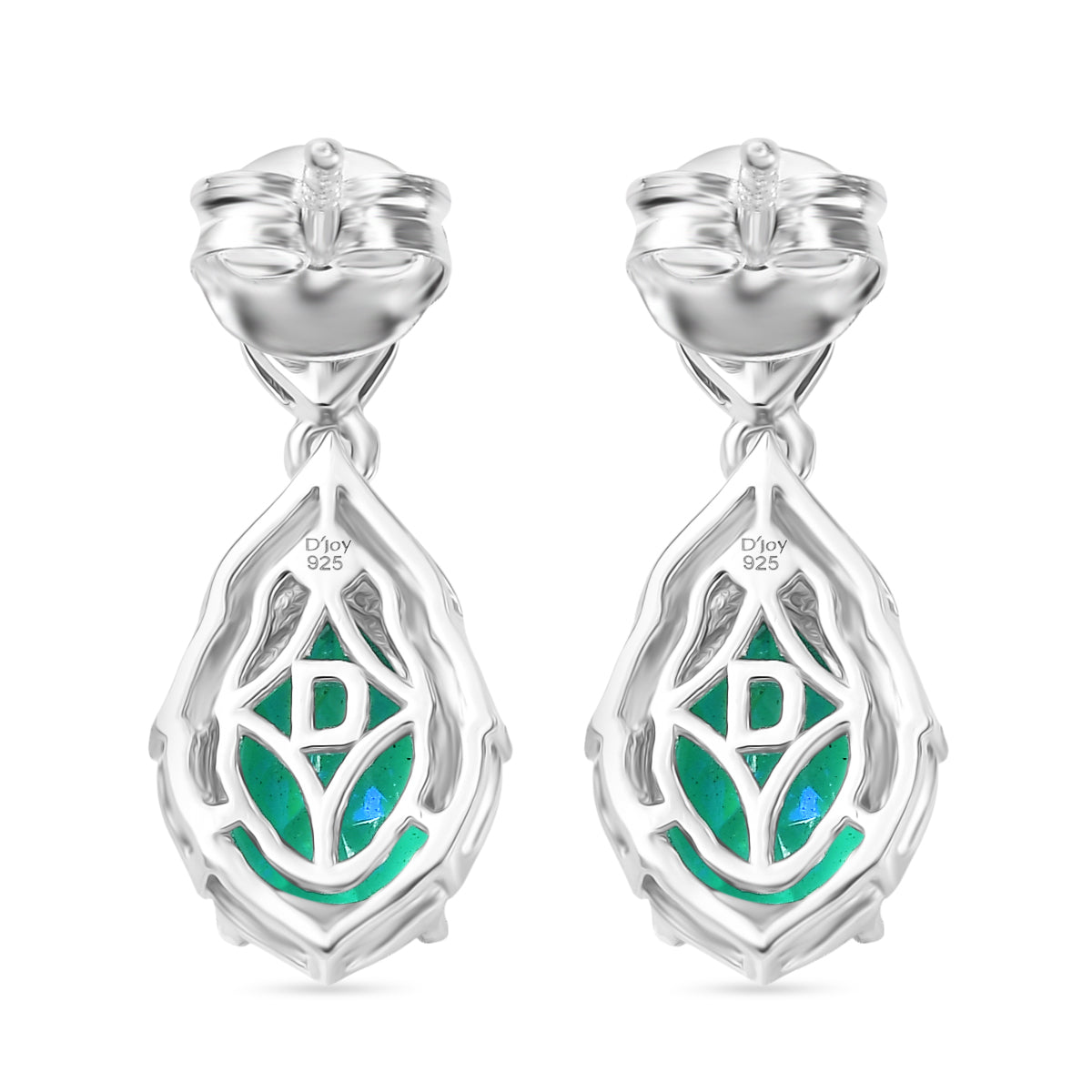 D'Joy Pfau Quarz Triplette, Blauer Apatit Ohrringe 925 Silber rhodiniert ca. 4.64 ct