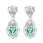 D'Joy Pfau Quarz Triplette, Blauer Apatit Ohrringe 925 Silber rhodiniert ca. 4.64 ct