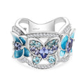 GP - Tansanit, Blauer Apatit Ring 925 Silber rhodiniert (Größe 17.00) ca. 1,61 ct