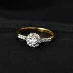 LUXURIANT DIAMOND - Lab Grown Diamant SI-GH Ring 925 Silber 750 Gelbgold Vermeil (10 - 15 Werktage Lieferzeit)  (Größe 18.00) ca. 0.50 ct