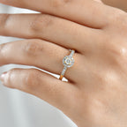 LUXURIANT DIAMOND - Lab Grown Diamant SI-GH Ring 925 Silber 750 Gelbgold Vermeil (10 - 15 Werktage Lieferzeit)  (Größe 18.00) ca. 0.50 ct
