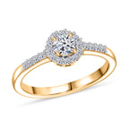 LUXURIANT DIAMOND - Lab Grown Diamant SI-GH Ring 925 Silber 750 Gelbgold Vermeil (10 - 15 Werktage Lieferzeit)  (Größe 18.00) ca. 0.50 ct