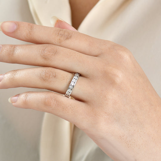 EVER TRUE Weißer Diamant Ring Nickelfreies Messing (Größe 20.00)