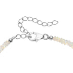 Natürlicher, äthiopischer Welo Opal Armband ca. 19 cm + 5 cm Extender, 925 Silber rhodiniert ca. 13,00 ct.