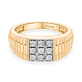 D'Joy weißer Diamant Herrenring