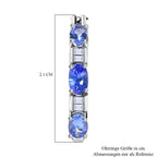 D'Joy Tansanit, Moissanit Ohrringe 925 Silber rhodiniert ca. 1,51 ct.
