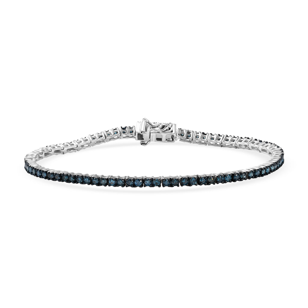 CULLINAN-MINE - Blauer Diamant Armband ca. 19 cm 925 Silber rhodiniert ca. 3.00 ct