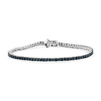 CULLINAN-MINE - Blauer Diamant Armband ca. 19 cm 925 Silber rhodiniert ca. 3.00 ct