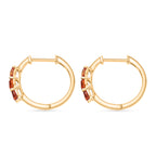 D'Joy AA Orange Saphir Ohrringe 925 Silber 750 Gelb Vergoldet ca. 1.51 ct