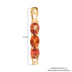 D'Joy AA Orange Saphir Ohrringe 925 Silber 750 Gelb Vergoldet ca. 1.51 ct